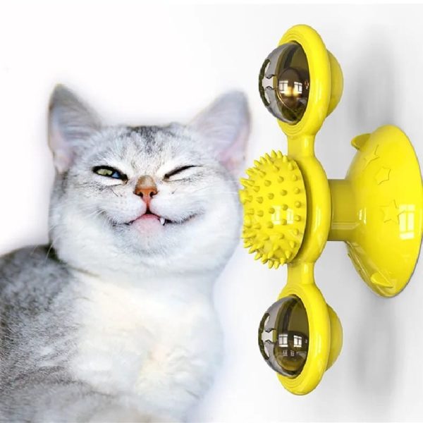 Juguete De Molino Para Gatos - Amarillo