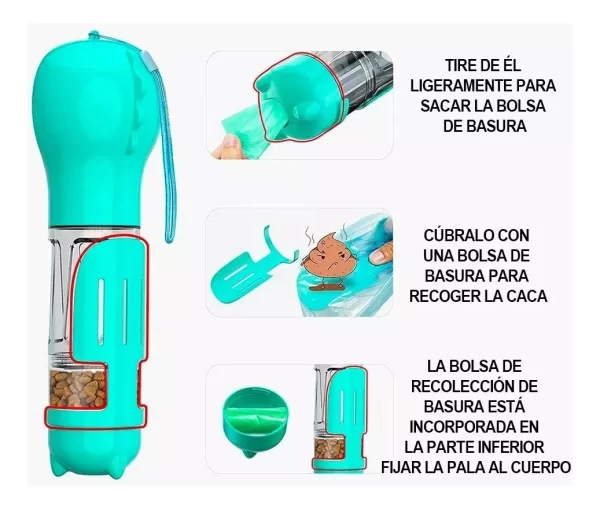 Botella Multiuso 4 en 1 Para Mascotas - Imagen 3