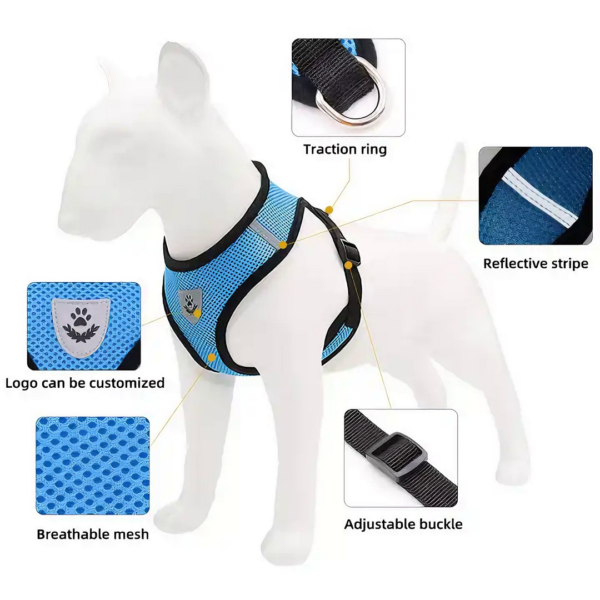 Arnés Pechera Chaleco Para Mascotas - Imagen 9